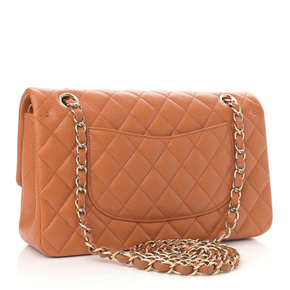 Chanel Caviar Quilted Medium Double Flap Light Brown 3 of 13