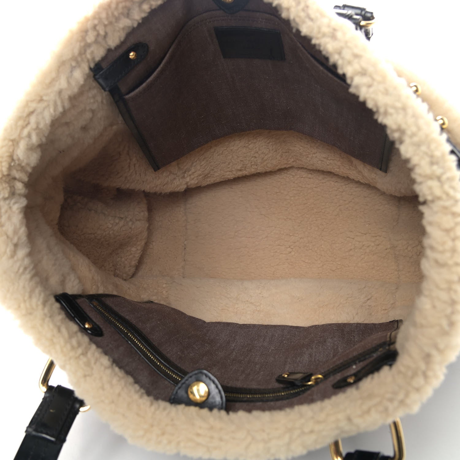 Louis Vuitton Patent Monogram Shearling Sac Thunder 4 of 8