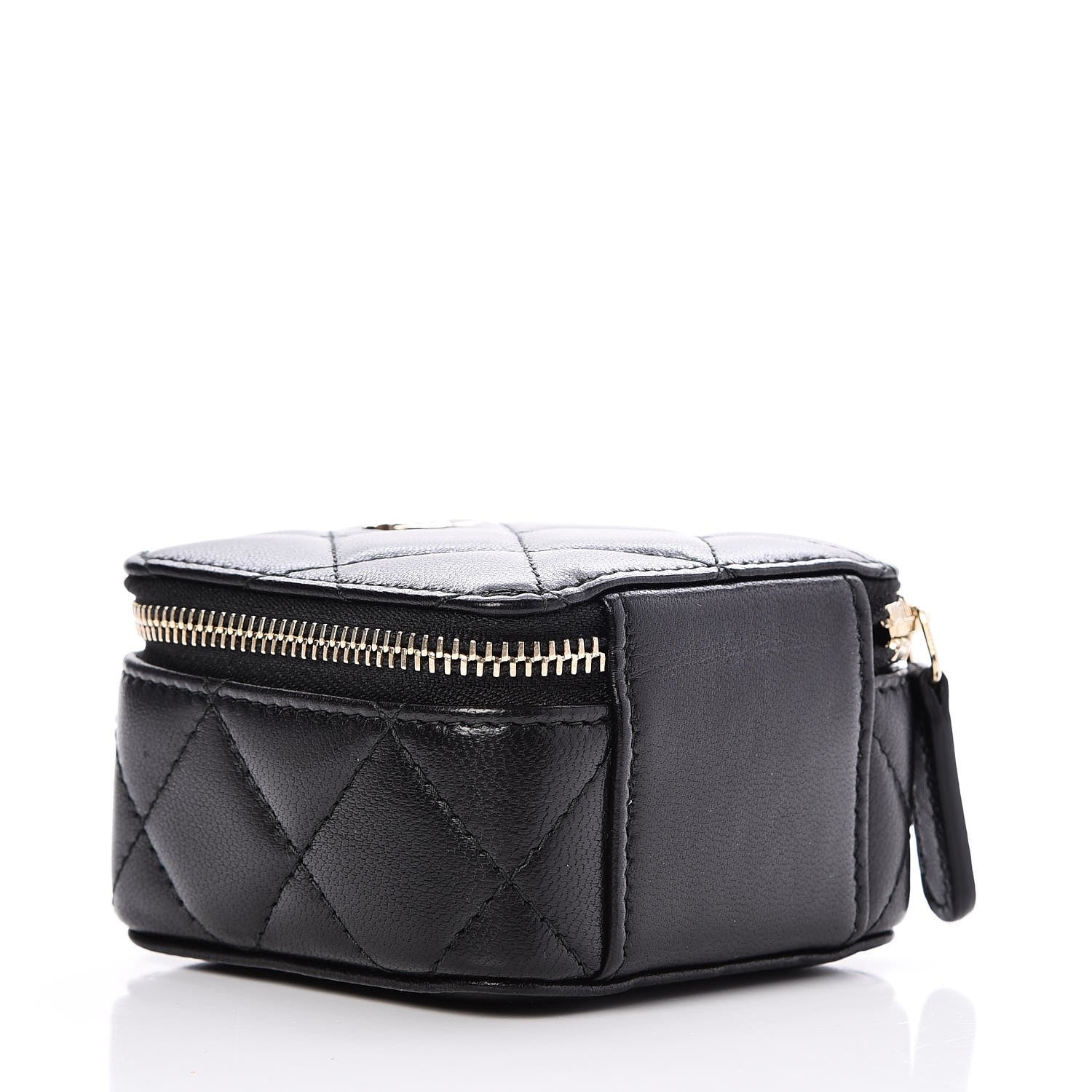 Chanel Lambskin Quilted Jewelry Travel Case Black 4 of 8