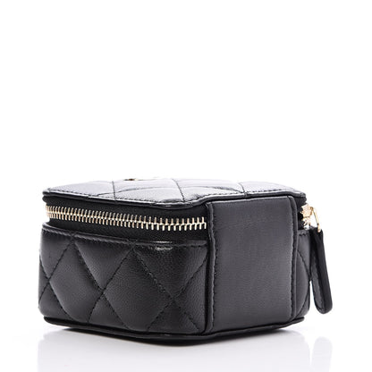 Chanel Lambskin Quilted Jewelry Travel Case Black 4 of 8