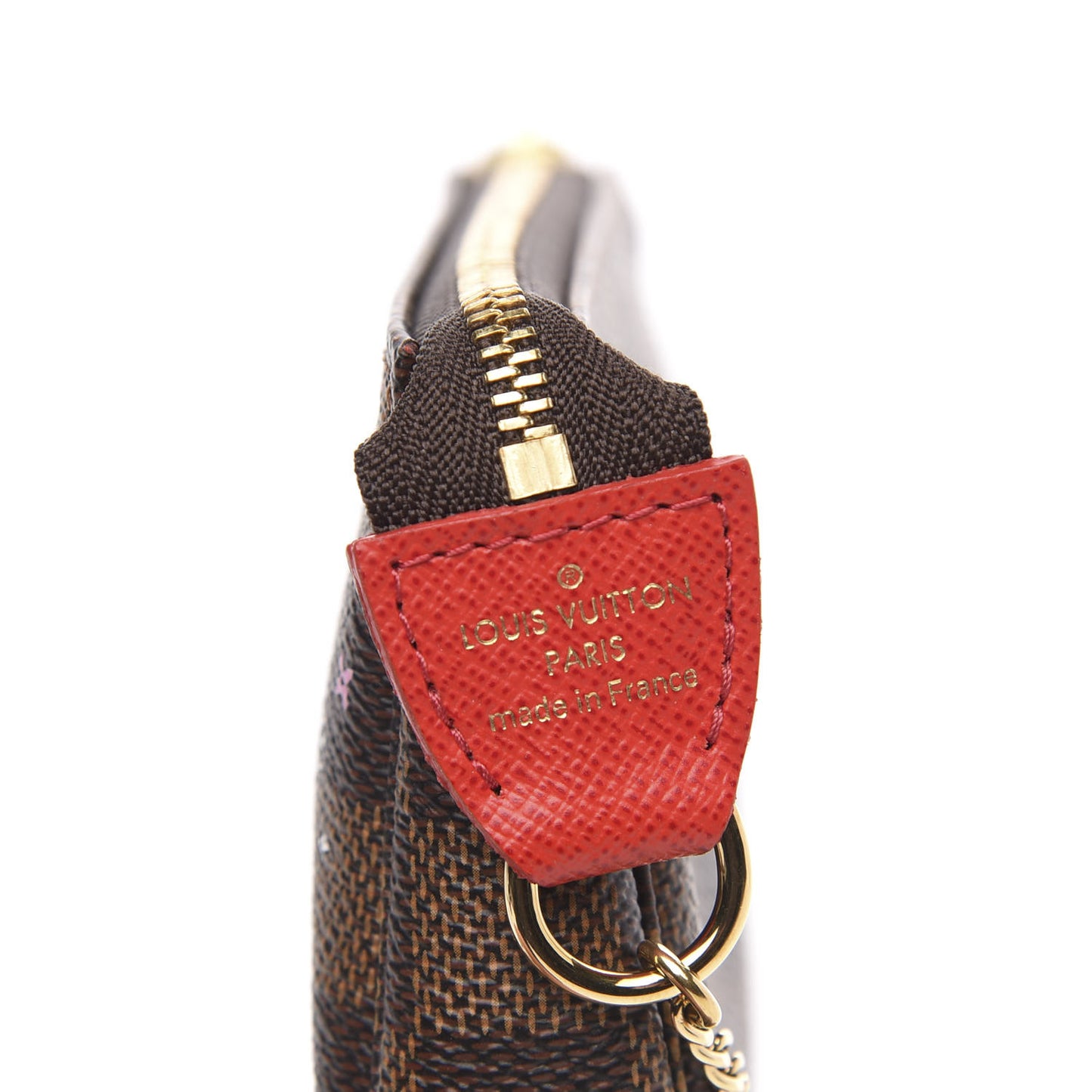 Damier Ebene 2019 Christmas Animation Mini Pochette Accessories Red