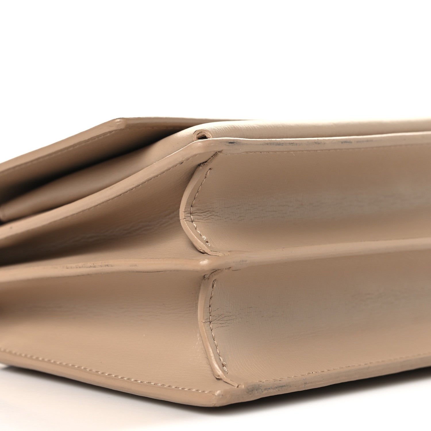 Saint Laurent Calfskin Medium Monogram Sunset Dark Beige 8 of 9