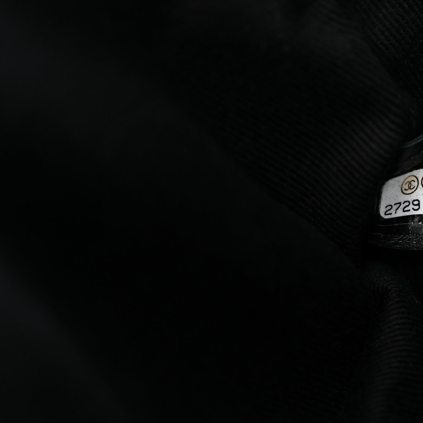 Grained Calfskin Stitched Flap Black