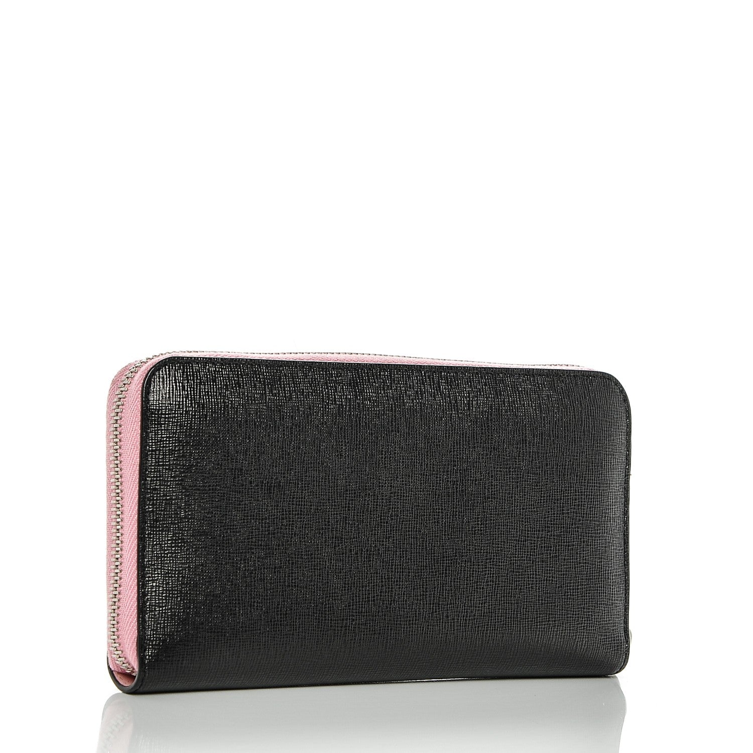 Fendi Vitello Elite Century Hypnoteyes Studded Zip Around Wallet Bubblegum Multicolor 3 of 6
