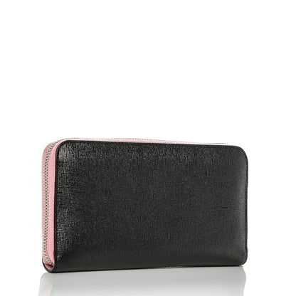 Fendi Vitello Elite Century Hypnoteyes Studded Zip Around Wallet Bubblegum Multicolor 3 of 6
