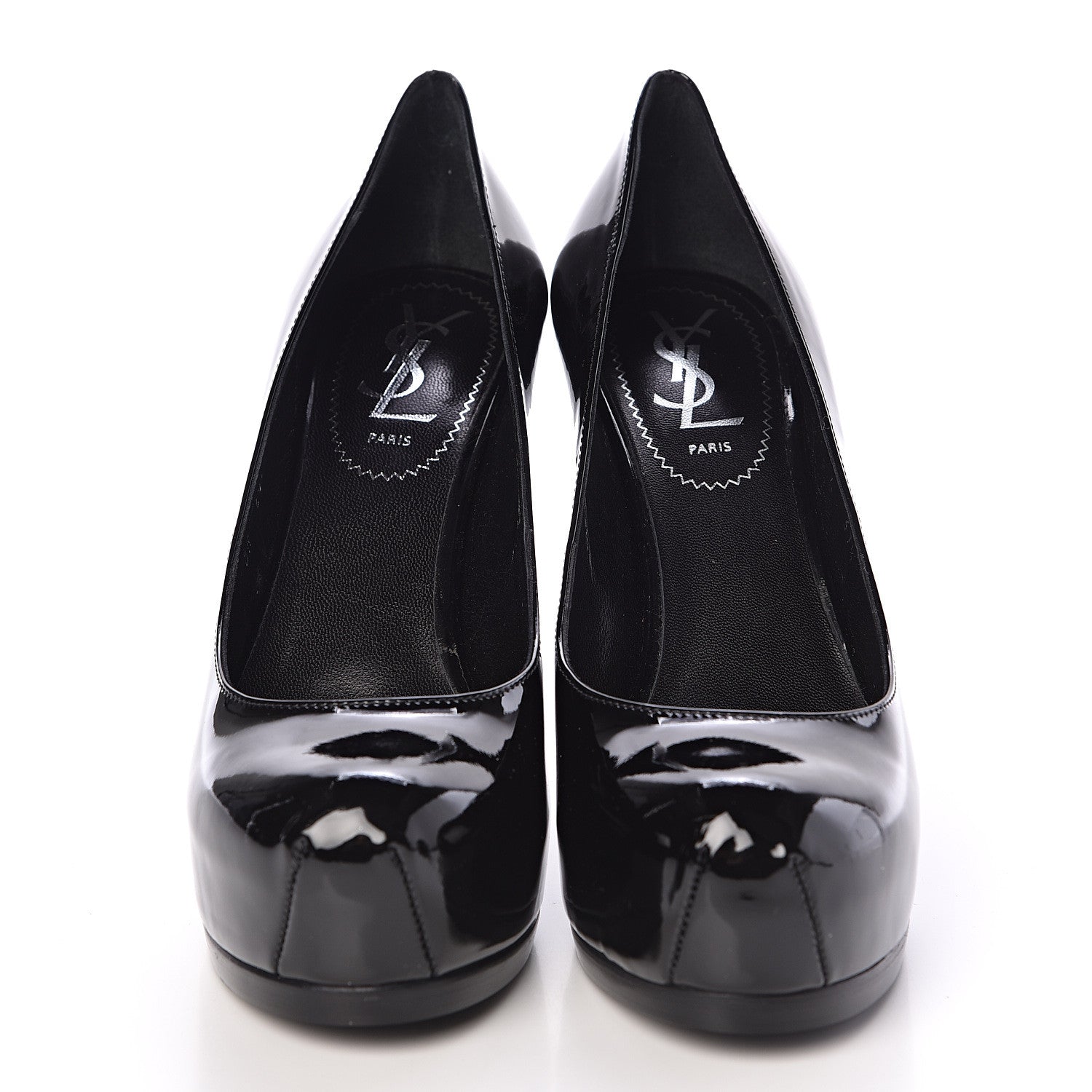 Saint Laurent Patent Tribtoo 80 Platform Pumps 37.5 Black 2 of 8