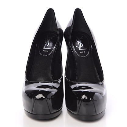 Saint Laurent Patent Tribtoo 80 Platform Pumps 37.5 Black 2 of 8