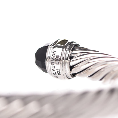 David Yurman Sterling Silver 14K Yellow Gold Black Onyx 7mm Cable Classics Bracelet 5 of 5