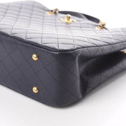 Chanel Caviar Quilted Large CC Shopping Tote Navy 6 of 9