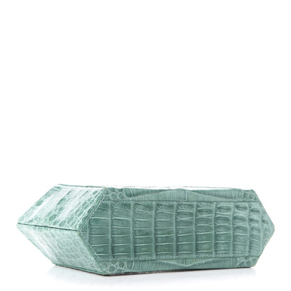 Nancy Gonzalez Crocodile Box Clutch Jade 4 of 7