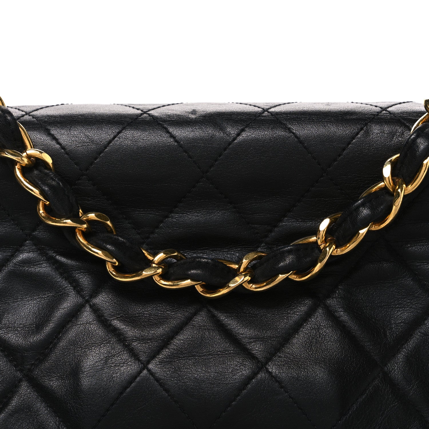 Chanel Lambskin Quilted XL Jumbo Single Flap Black 9 of 12