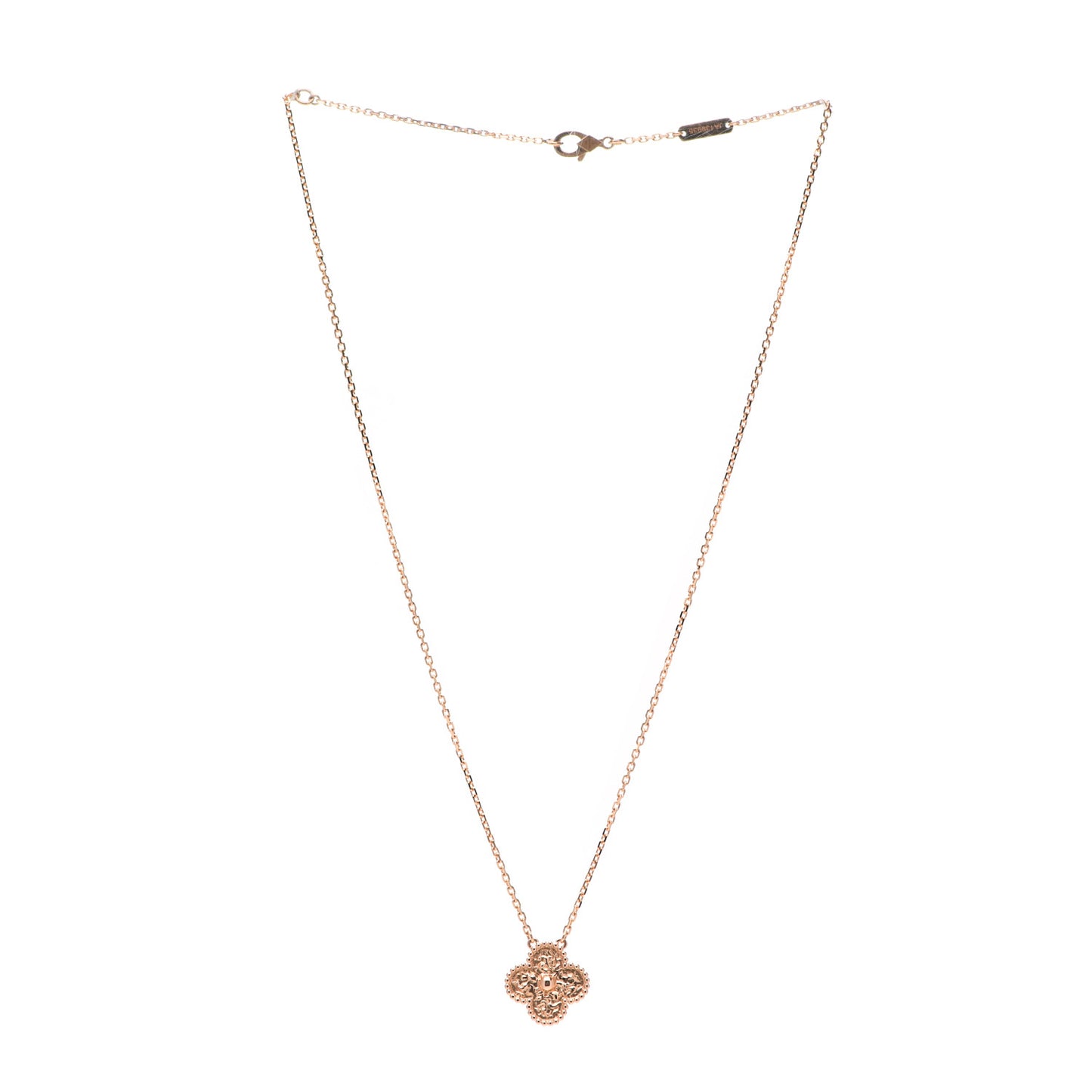 18K Rose Gold Vintage Alhambra Pendant Necklace