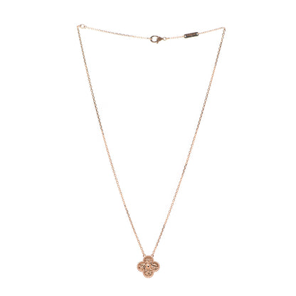 Van Cleef & Arpels 18K Rose Gold Vintage Alhambra Pendant Necklace 3 of 6