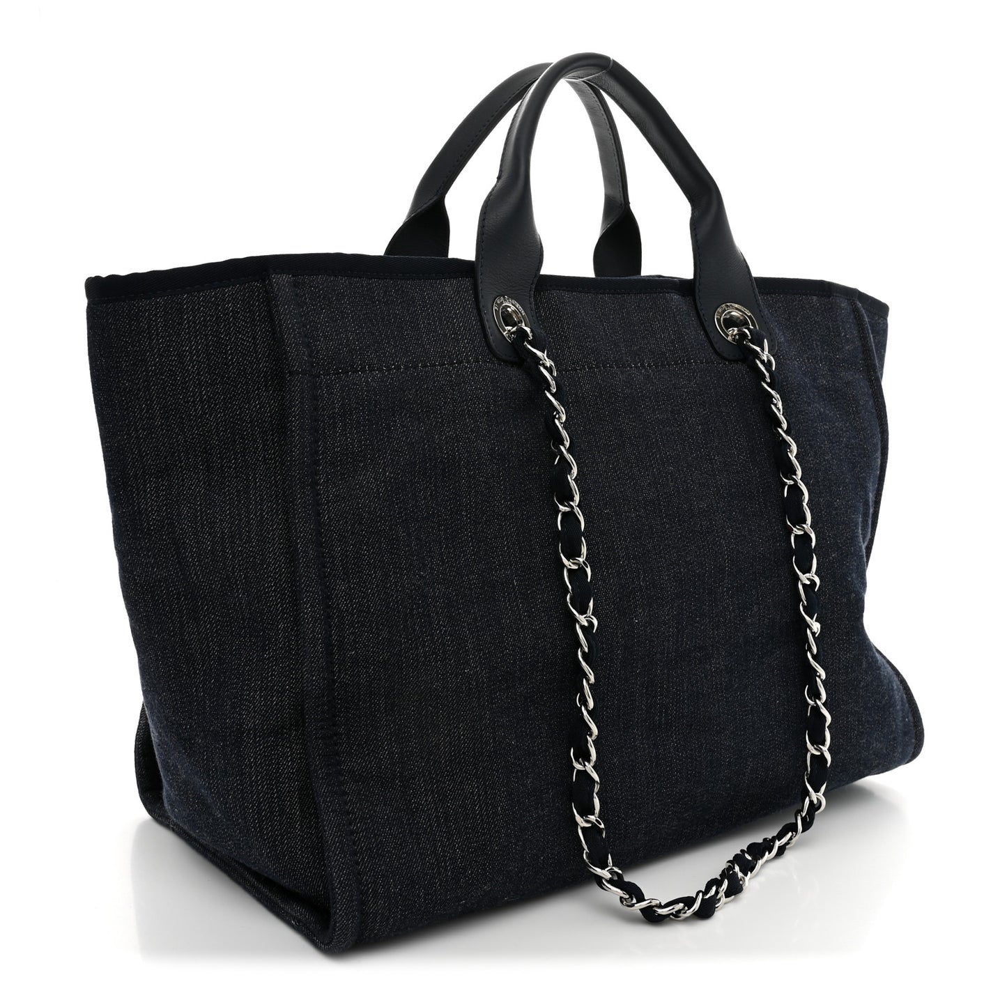 Denim Large Deauville Tote Dark Blue