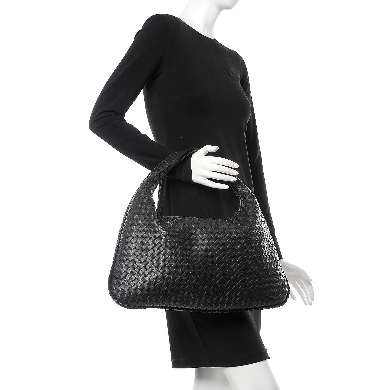Bottega Veneta Nappa Intrecciato Large Veneta Hobo Black 2 of 13