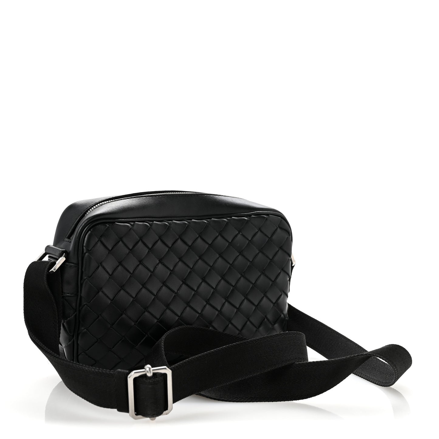 Nappa Intrecciato Small Classic Camera Bag Black