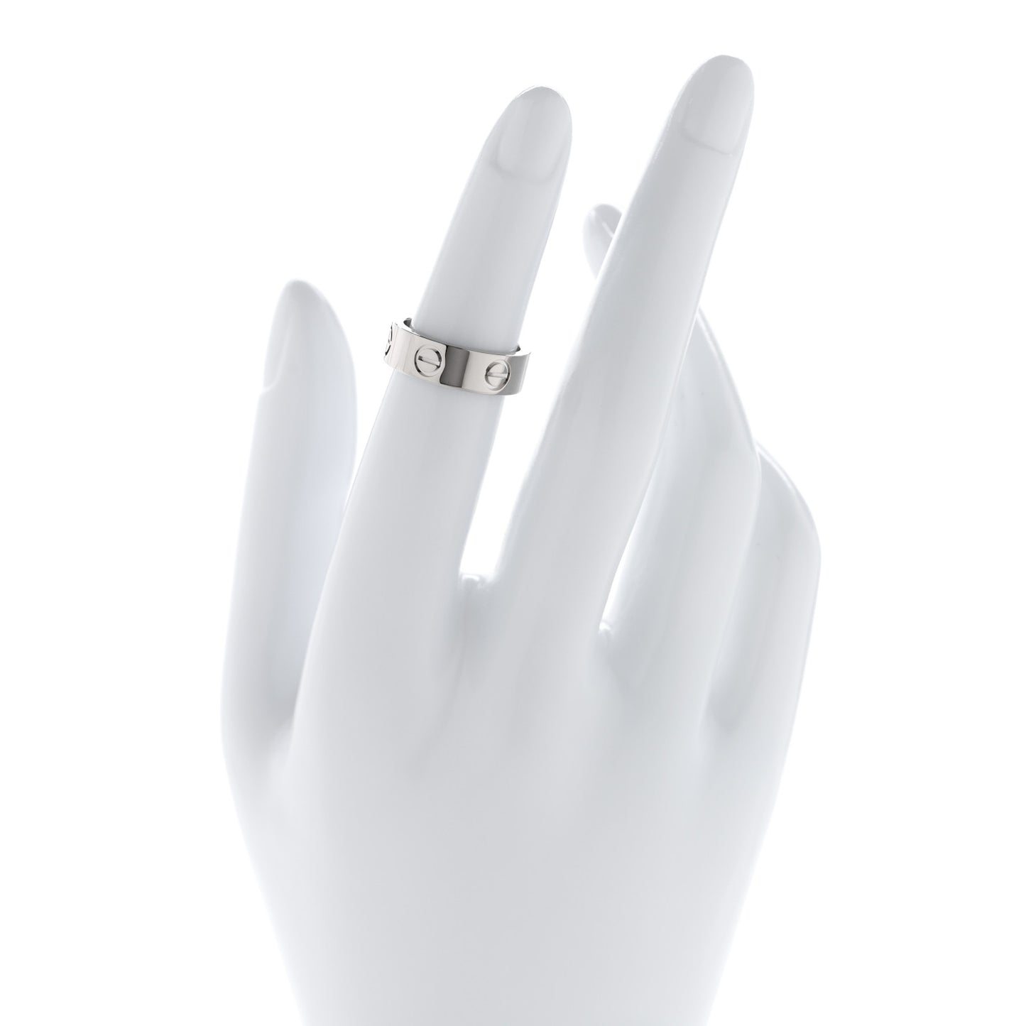 18K White Gold 5.5mm LOVE Ring 48 4.5