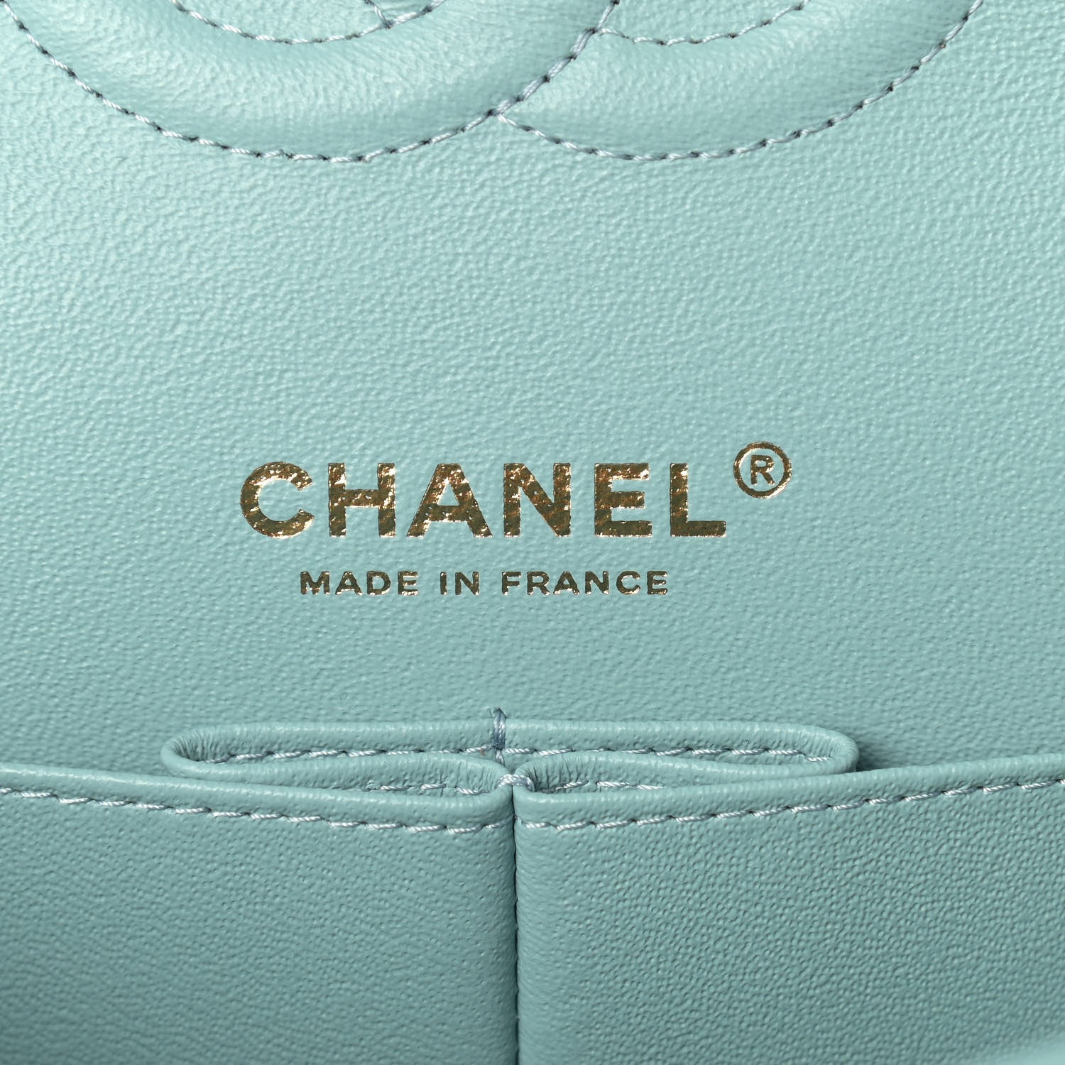 Chanel Caviar Quilted Medium Double Flap Light Blue 6 of 9