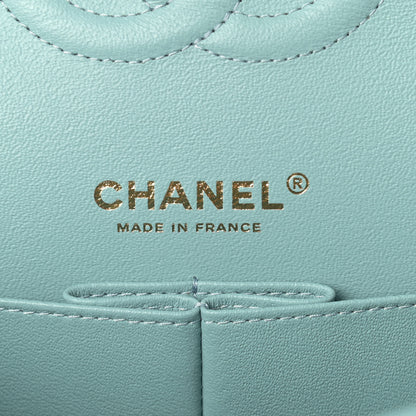 Chanel Caviar Quilted Medium Double Flap Light Blue 6 of 9