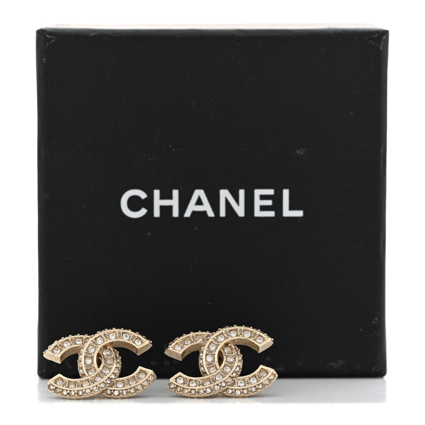 Crystal Timeless CC Earrings Gold