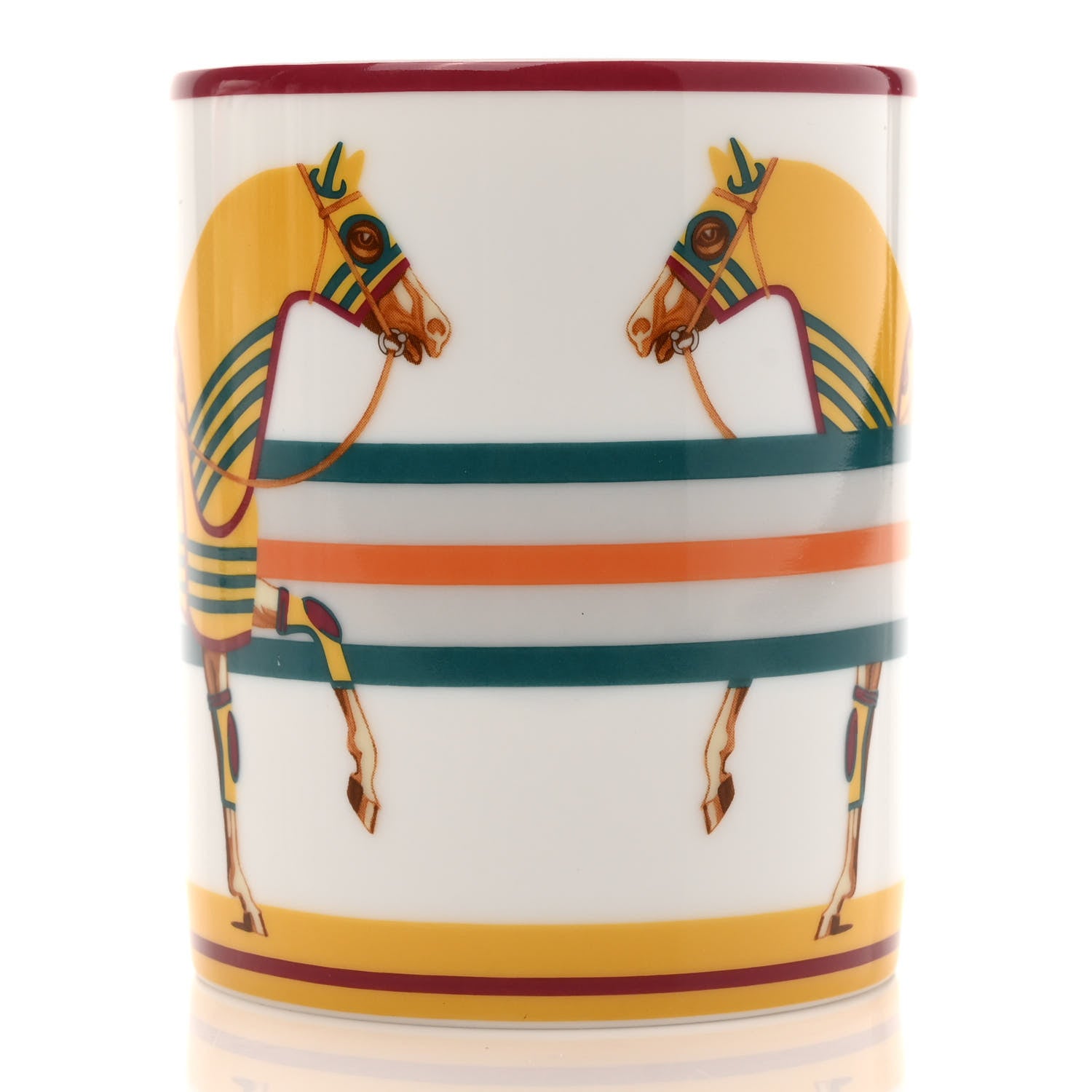 Hermes Porcelain Cheval a la Couverture Mug 3 of 11