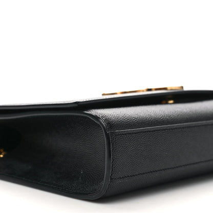 Saint Laurent Grain De Poudre Medium Classic Monogram Kate Satchel Black 7 of 9