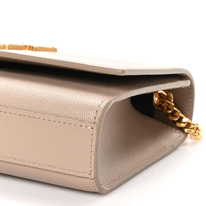 Saint Laurent Grain De Poudre Small Monogram Kate Satchel Dark Beige 10 of 10
