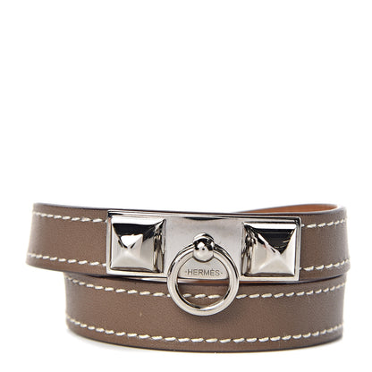 Hermes Swift Rivale Double Tour Bracelet S Etoupe 1 of 6