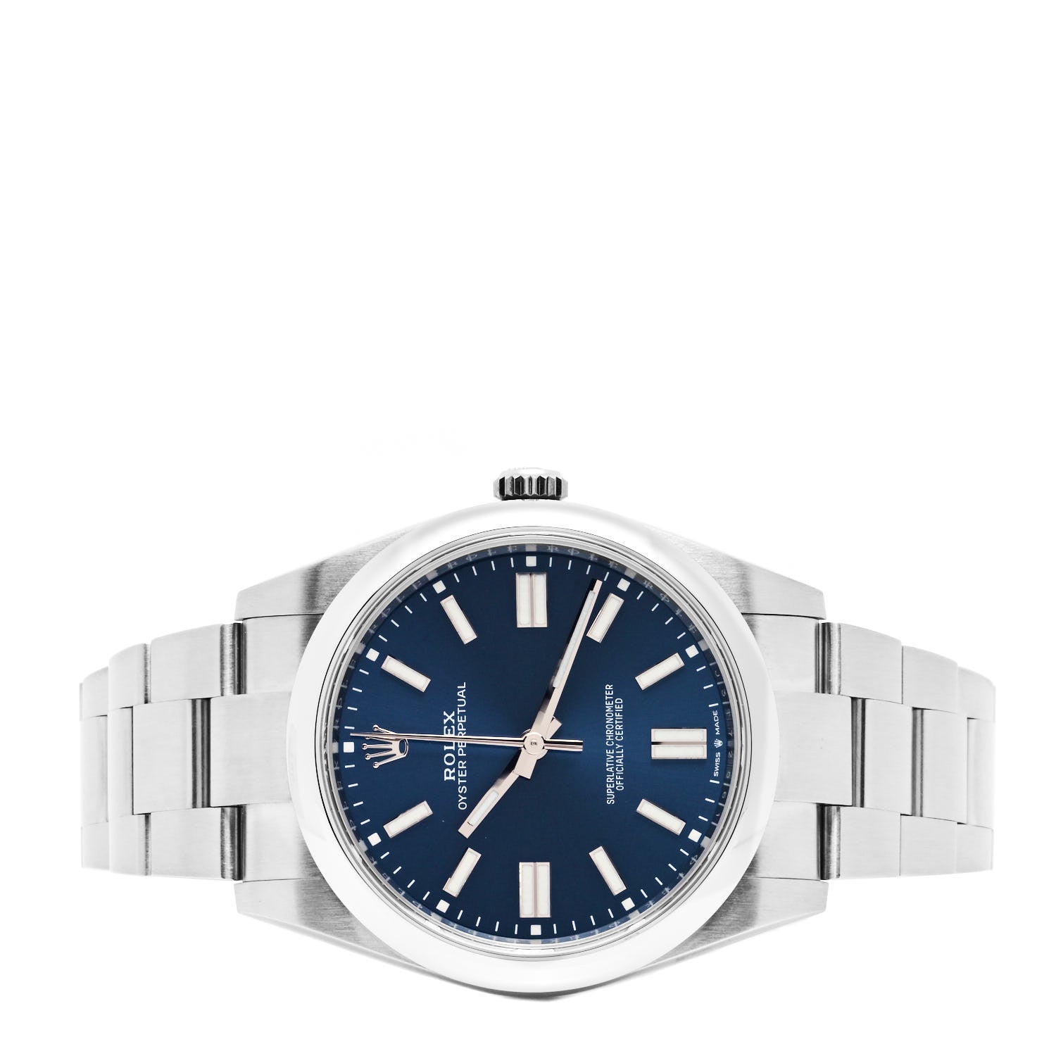 Rolex Stainless Steel 41mm Oyster Perpetual Watch Bright Blue 124300 2 of 5