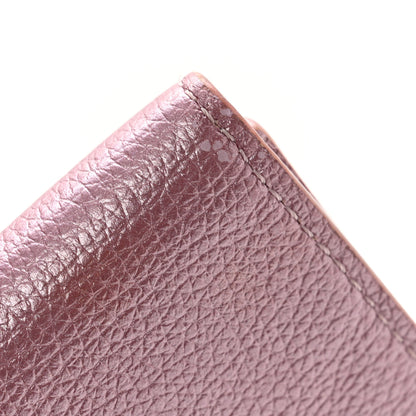 Louis Vuitton Metallic Calfskin Lockmini Wallet Pink 12 of 13