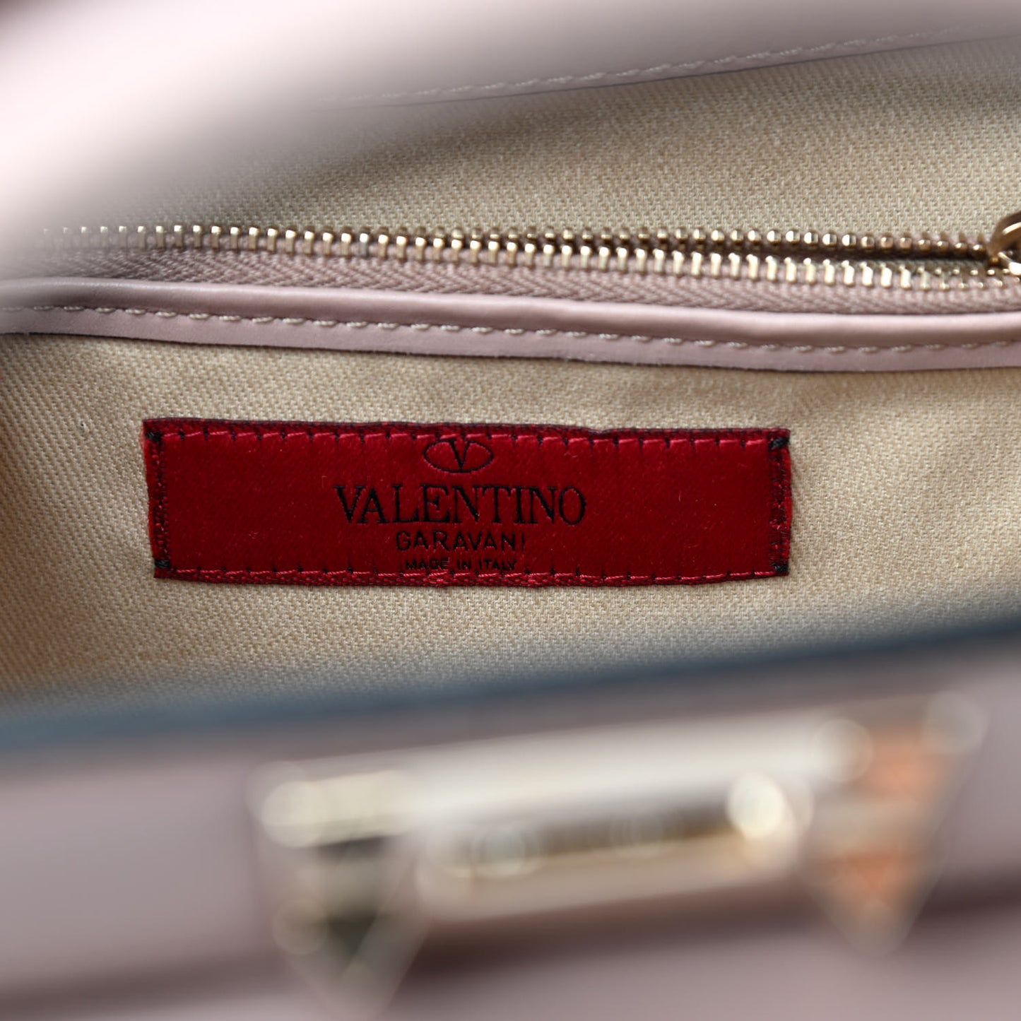 Calfskin Rockstud Tote Poudre