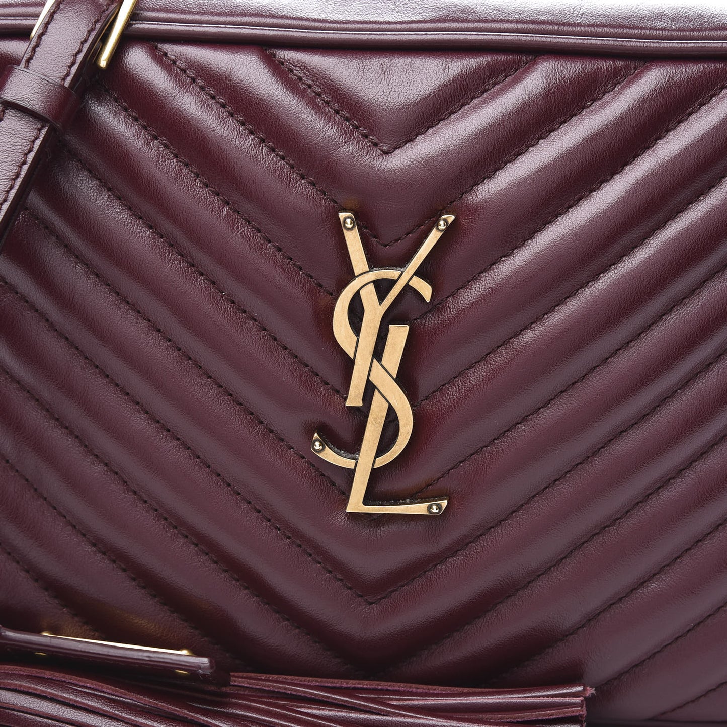 Calfskin Matelasse Monogram Lou Camera Bag Dark Legion Red