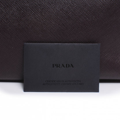 Prada Saffiano Lux Medium Tote Bordeaux 6 of 10