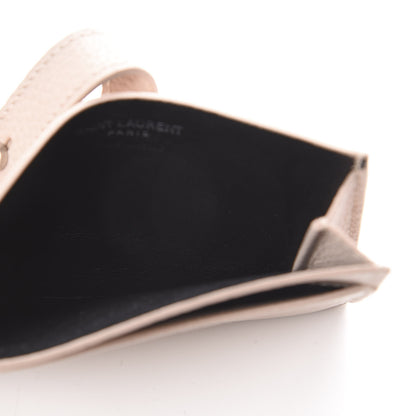 Saint Laurent Grained Calfskin Sac De Jour Souple Card Case Marble Pink 4 of 5