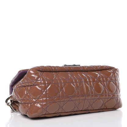 Christian Dior Patent Cannage New Lock Flap Purple 4 of 16