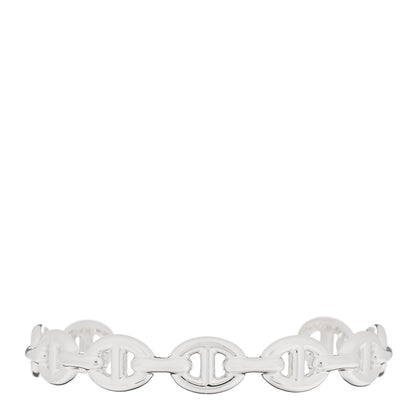 Hermes Sterling Silver MM Chaine d'Ancre Enchainee Cuff Bracelet SH 1 of 4