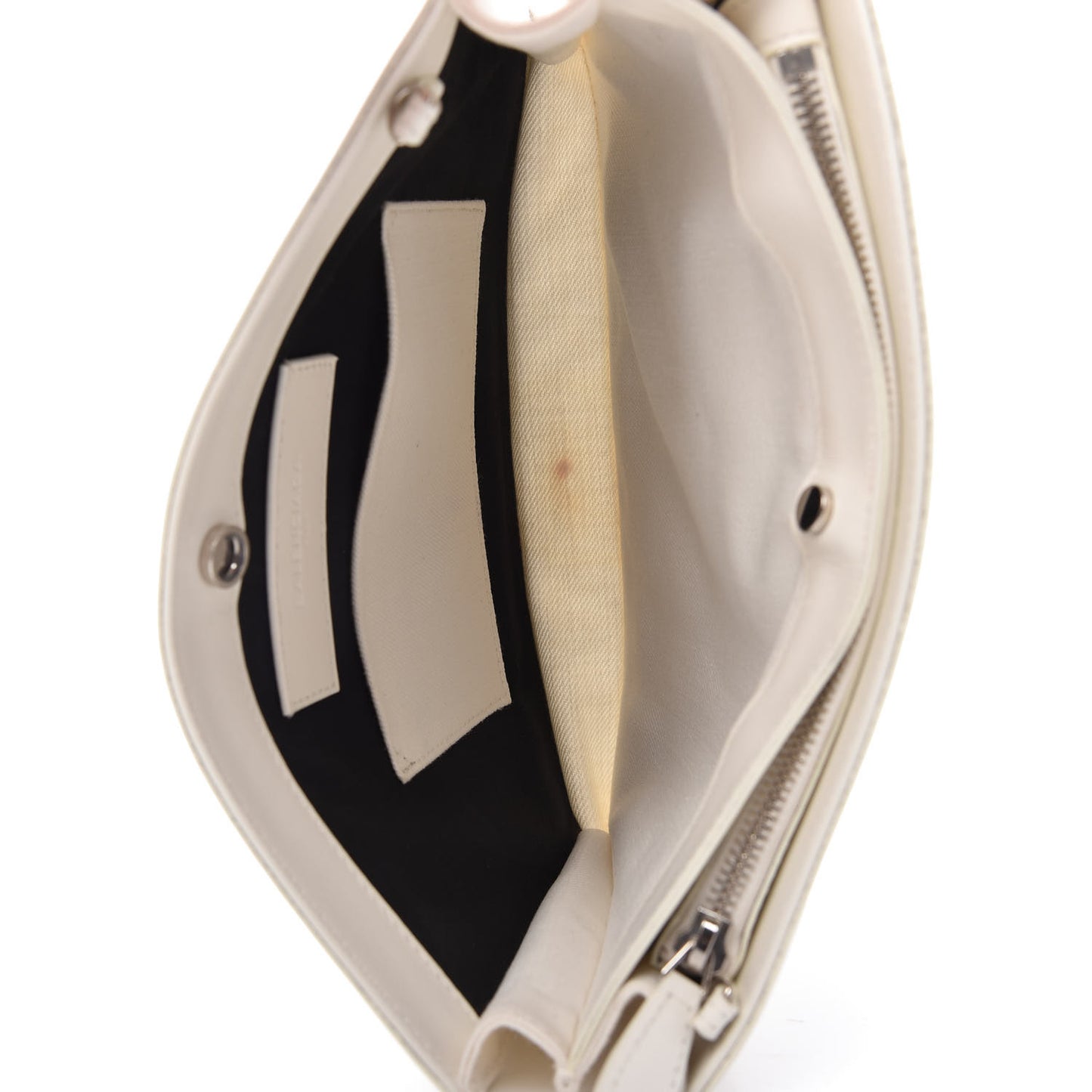 Cotton Canvas Pochette Crossbody Bag White