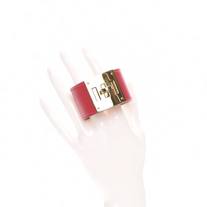 Hermes Tadelakt Kelly Dog Bracelet T2 Rouge Vif 2 of 8