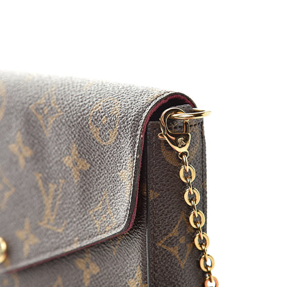 Louis Vuitton Monogram Pochette Felicie Chain Wallet Fuchsia 14 of 16