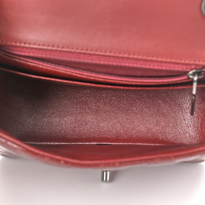 Chanel Patent Quilted Mini Square Flap Red 4 of 8
