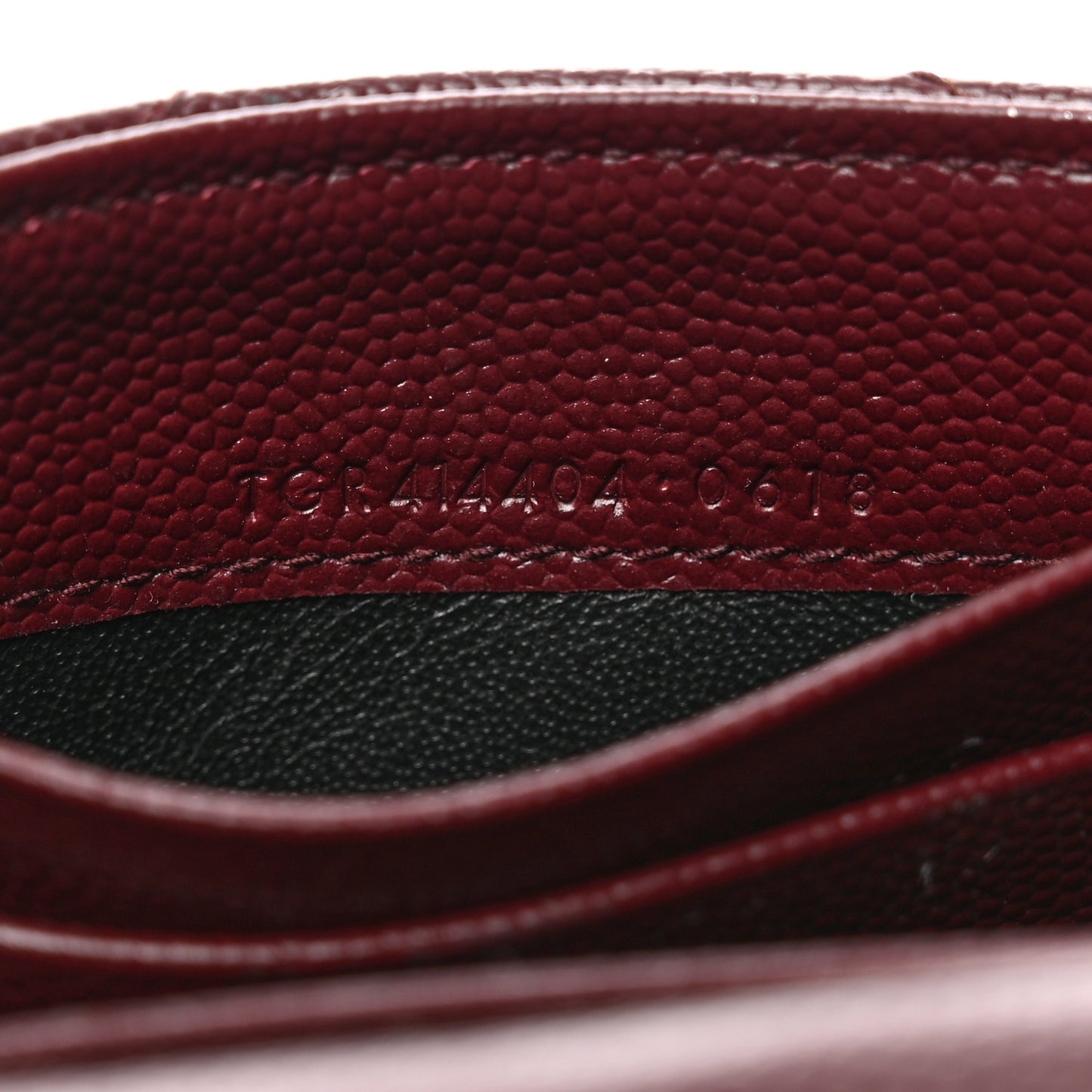 Grain De Poudre Matelasse Chevron Small Monogram Envelope Wallet Burgundy