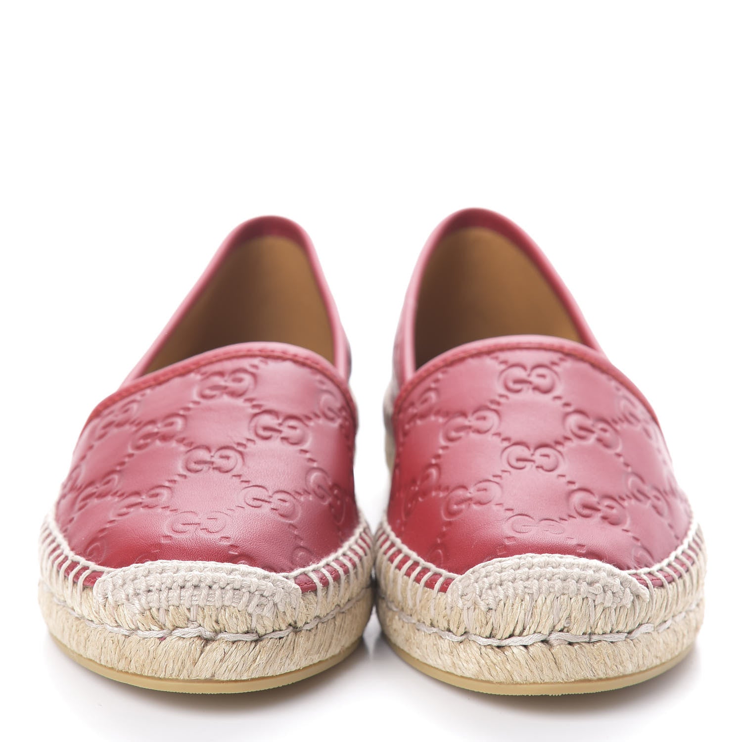 Gucci Guccissima Signature Espadrilles 35 Hibiscus Red 2 of 7