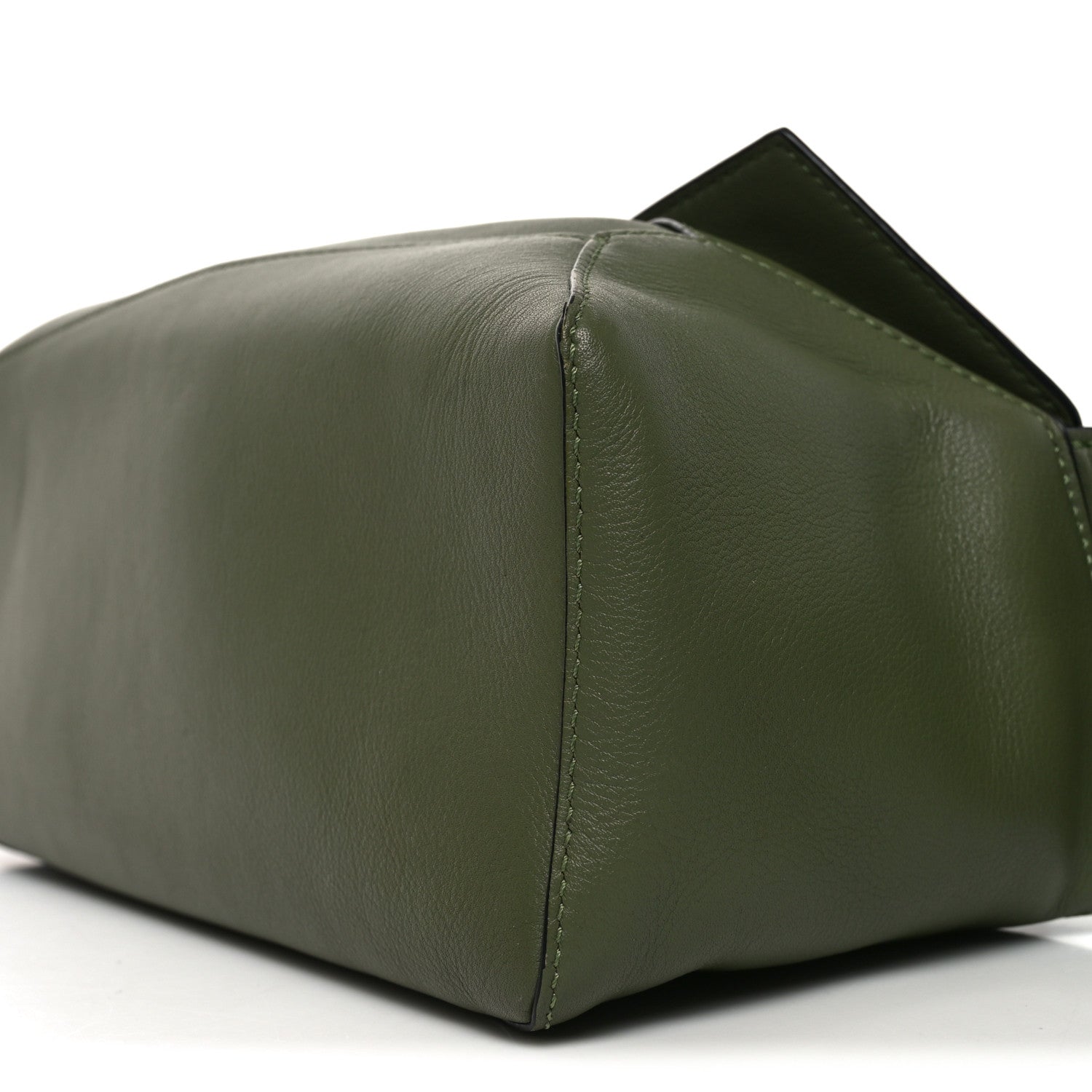 LOEWE ビジネスバッグ　トート　深緑　内ポケットあり Medium Puzzle Fold tote in shiny calfskin Green - LOEWE USA
