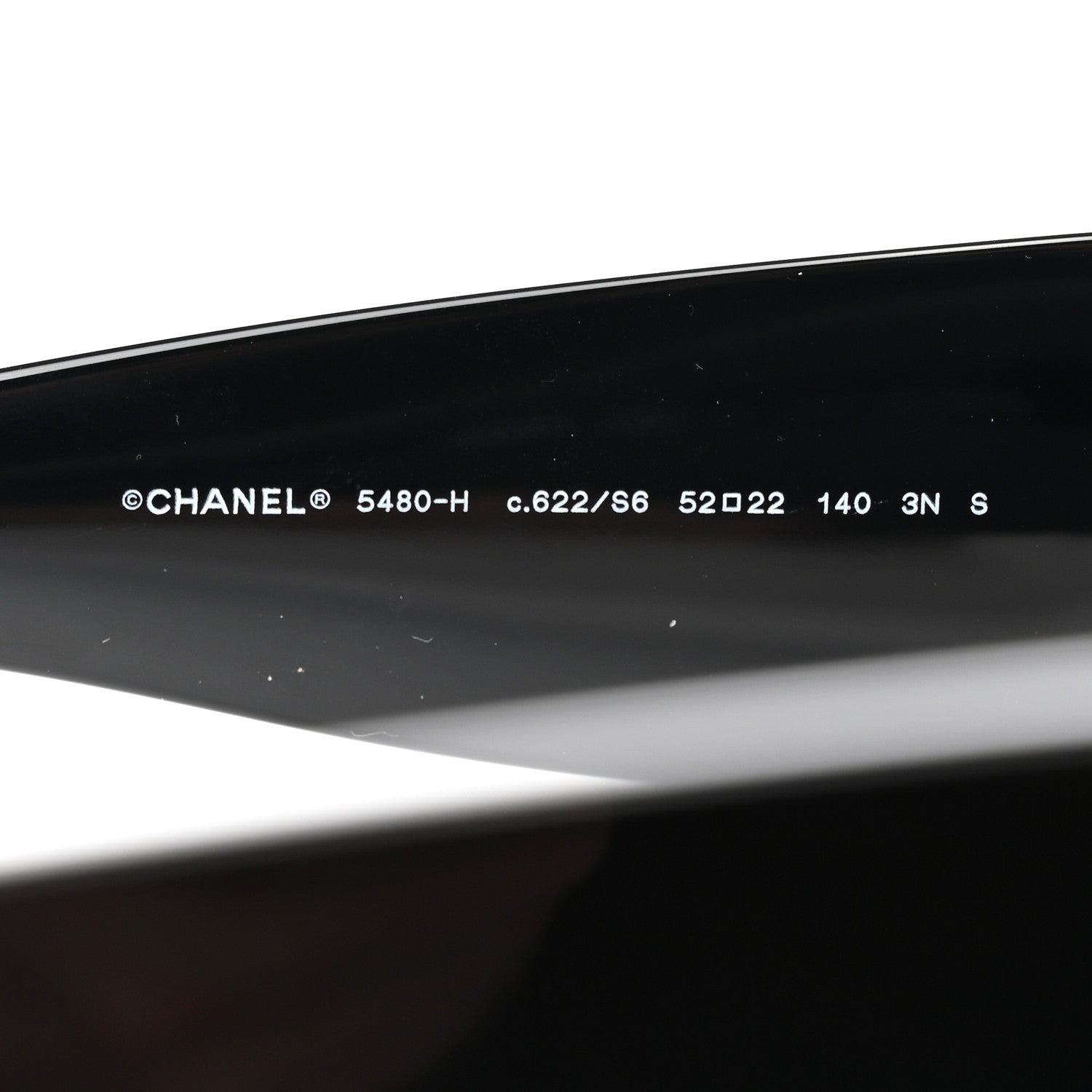 Chanel Acetate Pearl Rectangle Sunglasses 5480-H Black 5 of 8