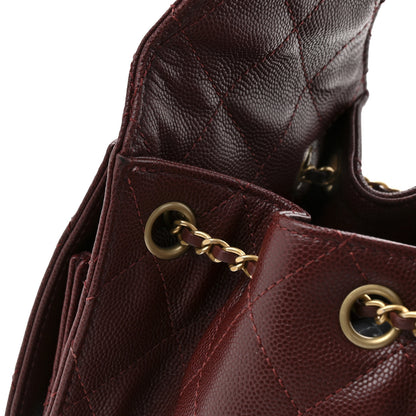 Chanel Caviar Quilted Small Chanel 25 Handbag Burgundy 14 of 15