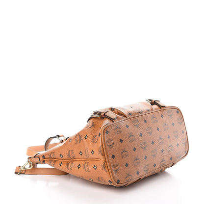 MCM Visetos Studded Medium Essentials Shopper Tote Cognac 4 of 9