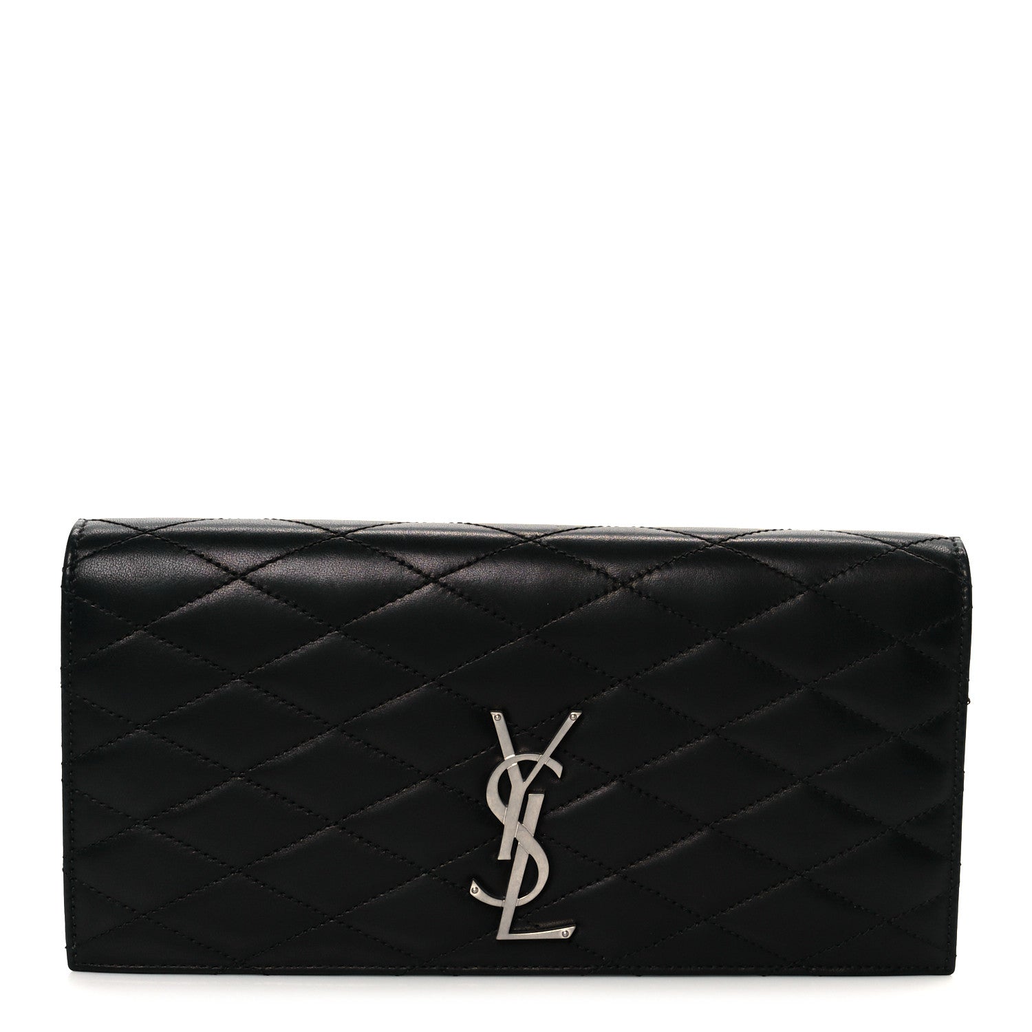 Saint Laurent Lambskin Quilted Kate Clutch Black 1 of 9