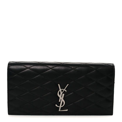 Saint Laurent Lambskin Quilted Kate Clutch Black 1 of 9