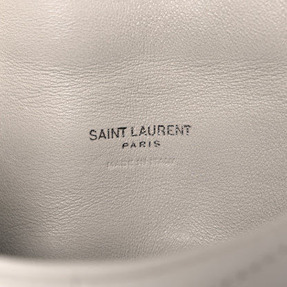 Saint Laurent Lambskin Monogram Loulou Puffer Pouch Clutch Crema Soft 7 of 11
