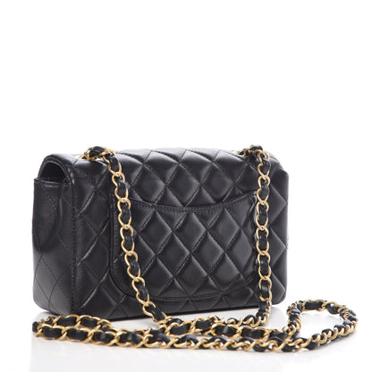 Chanel Lambskin Quilted Mini Rectangular Flap Black 4 of 11